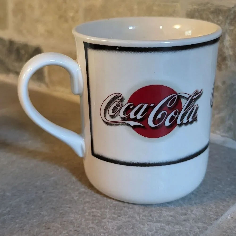 4 Vtg 2002 Coca Cola Coffee Tea Hot Cocoa Mugs Stoneware Sakura